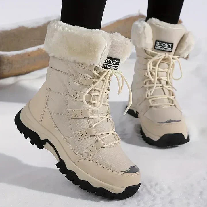 Damen Winterstiefel, wasserdicht & rutschfest, ideal für Schnee und Kälte. Hält die Füße warm und trocken.
