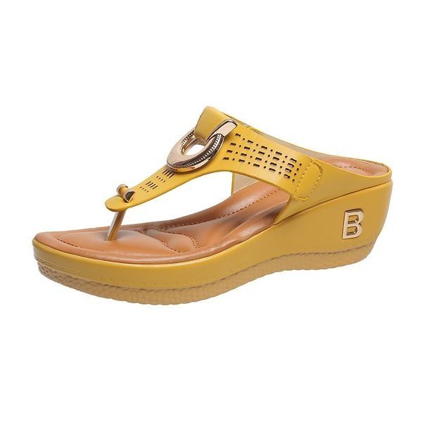 Freizeitschuhe für Damen, elegante Keilabsatz Sandalen kombiniert