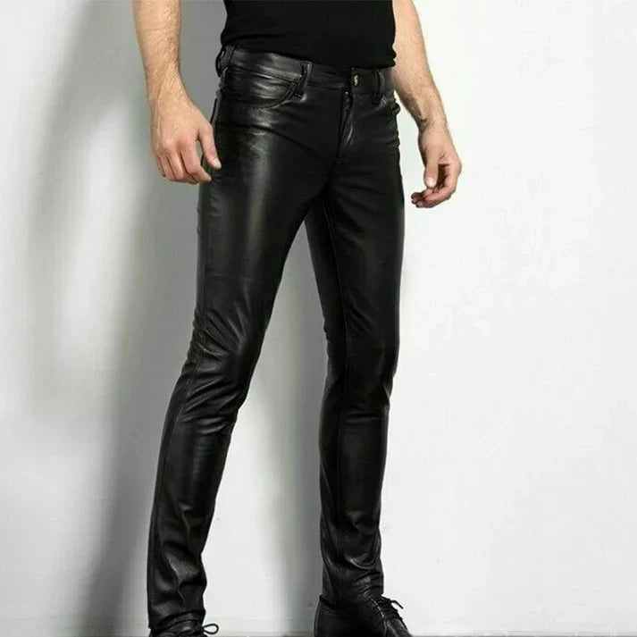 Herren Slim Fit Hose in Schwarz
