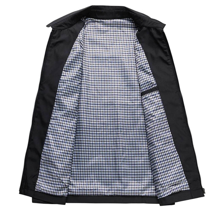 Schwarze Herren Übergangsjacke im Slim Fit Design für den Alltag