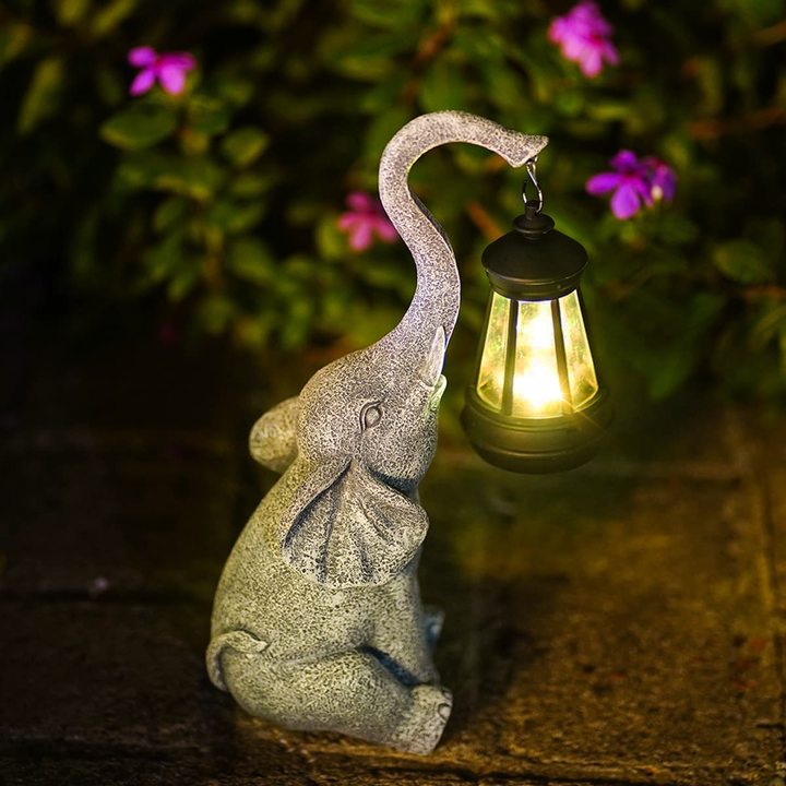 Sanfte Elefant Solar-Lampe für Innen- und Außenbereiche
