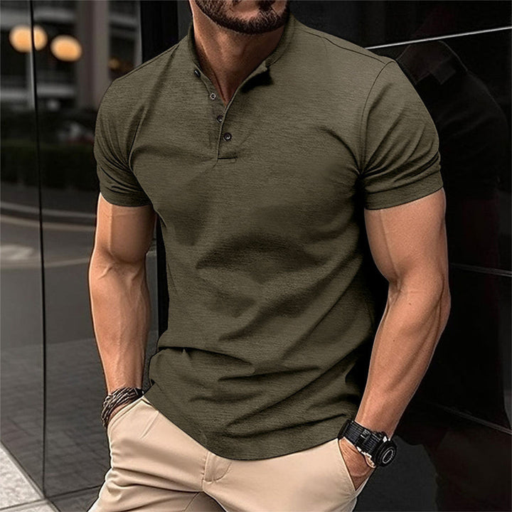 Herren Polo-Shirt in Armeegrün im Slim Fit Design