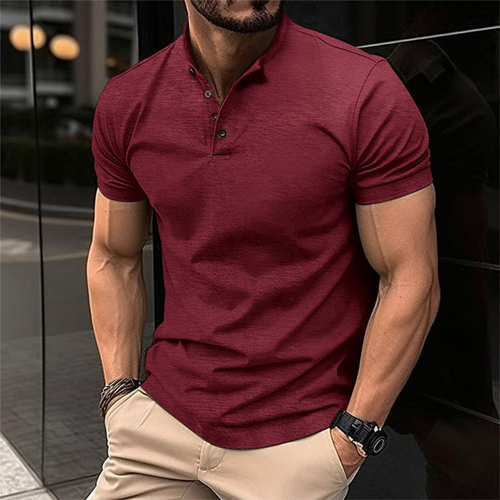Herren Polo-Shirt in Weinrot für einen eleganten Look