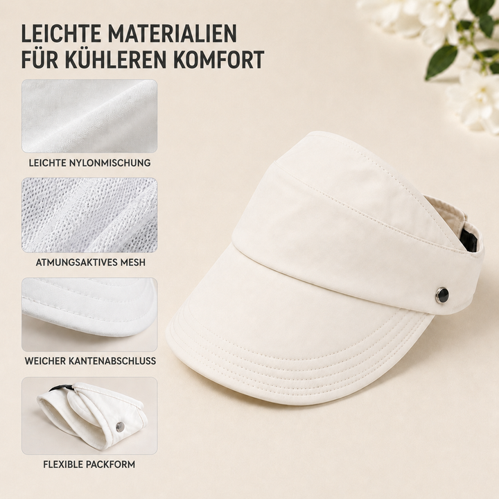Faltbare Sonnenblende für Damen in Sommeroptik mit UV-Schutz