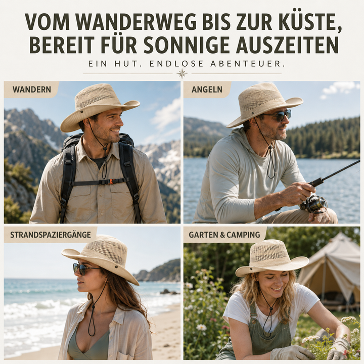 Funktioneller Sommerhut für Herren und Damen in hochwertiger Verarbeitung
