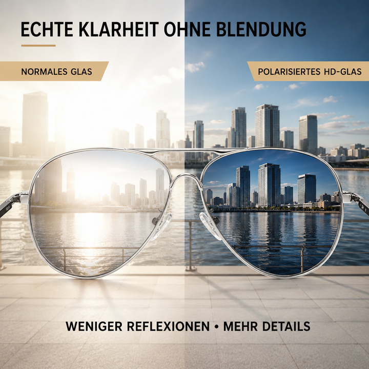 Unisex Sonnenbrille im Piloten-Design von schräg fotografiert