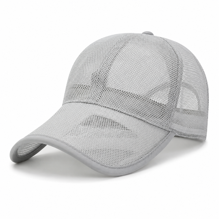 Bequeme Unisex Sommerkappe mit vorgeformtem Schirm in weiß
