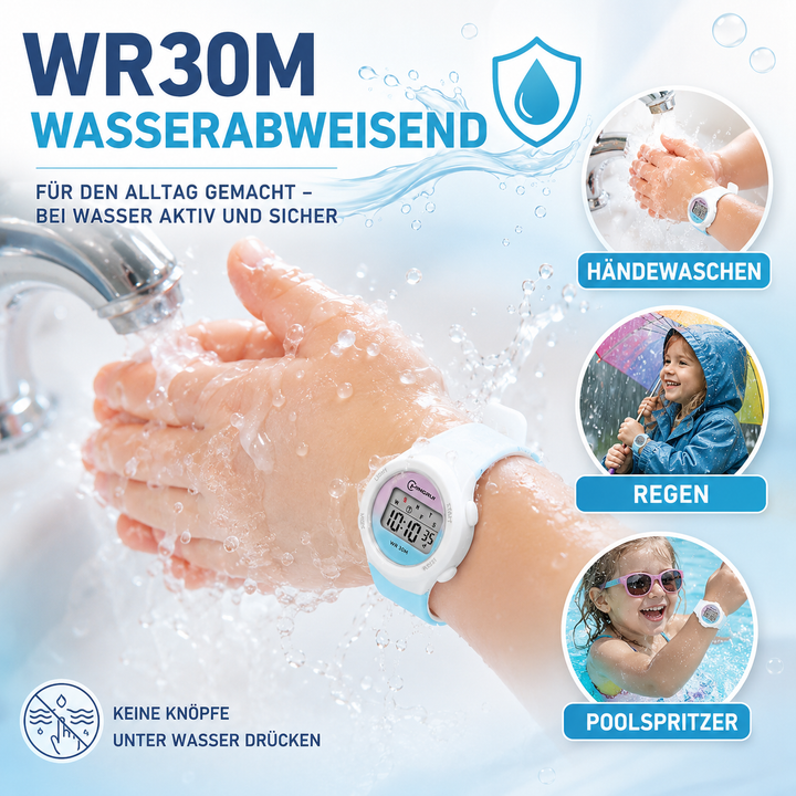 Wasserdichte digitale Schüleruhr für den Sportunterricht und Alltag