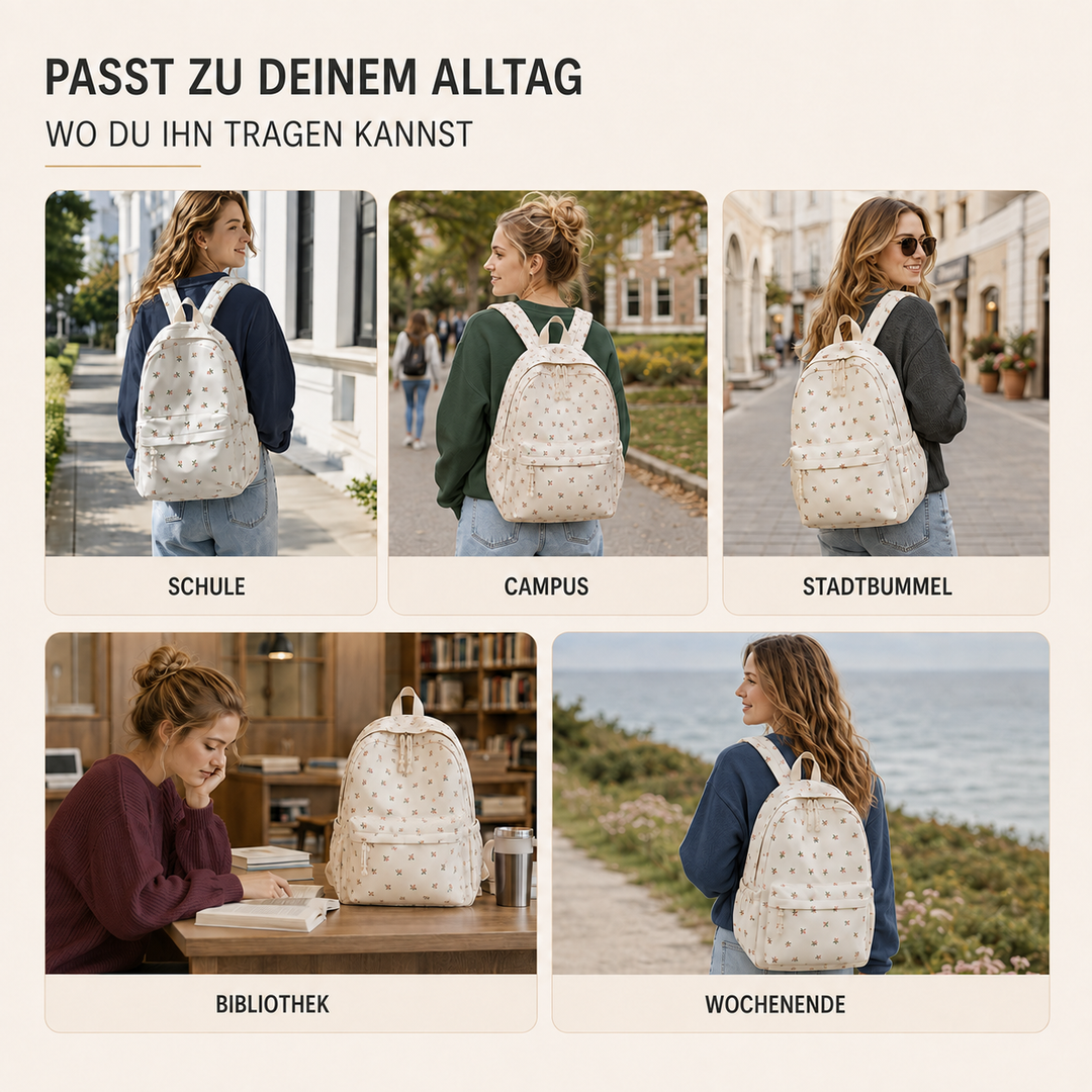Tagesrucksack für Damen mit gepolstertem Laptopfach innen