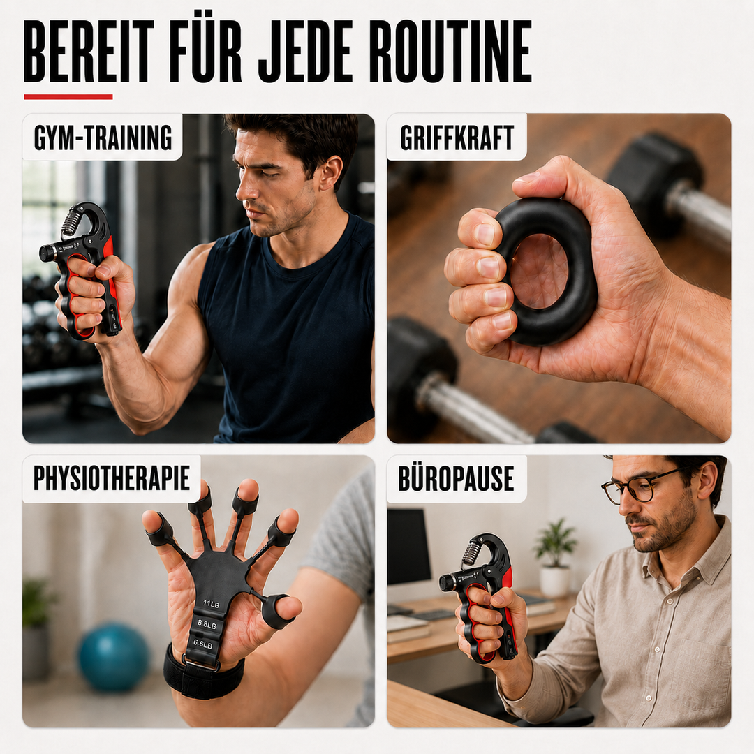 Die robuste Metallfeder des Grippora Handtrainers, die für präzise Spannung und Langlebigkeit sorgt.