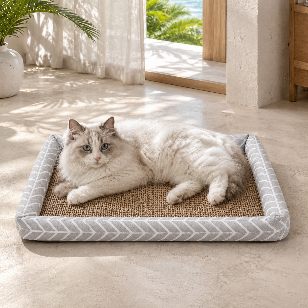 Modernes Hundebett mit Sommer-Matte für optimale Temperaturregelung