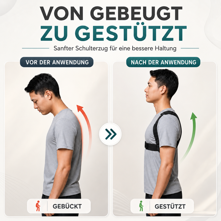 Rückenstütze & Haltungstrainer, hilft bei der Schmerzreduktion & verbessert die Haltung.