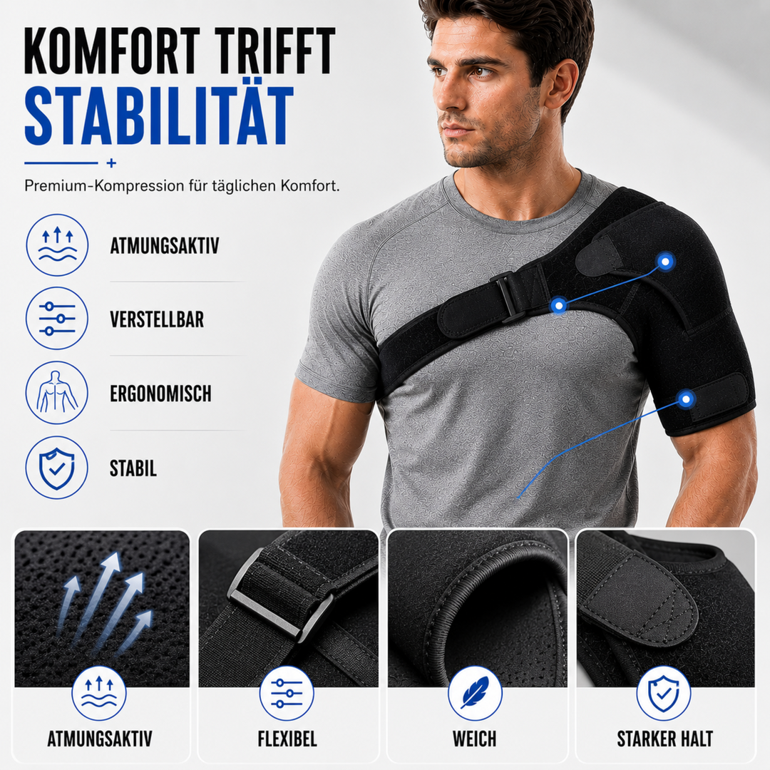 Kompressions-Schulterbandage für Herren & Damen zur Linderung von Schulterschmerzen.
