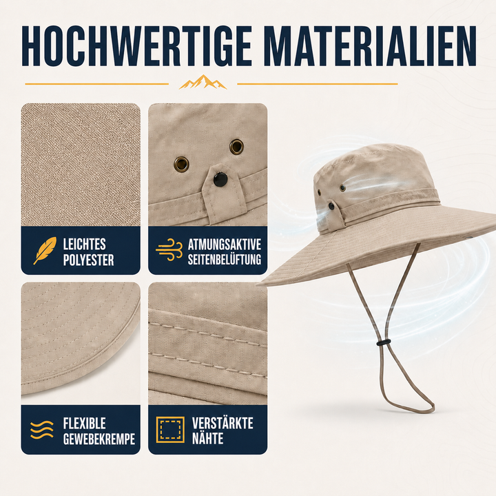 Robuster Safarihut für Herren und Damen perfekt zum Wandern
