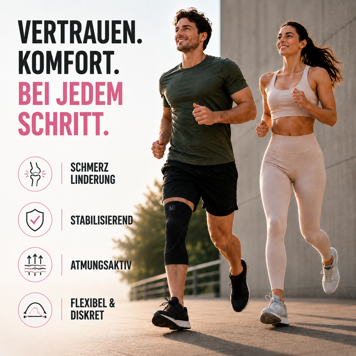 Rutschfeste Unisex Sport-Kniebandage mit Kompression in Grau für Fitness & Schutz.