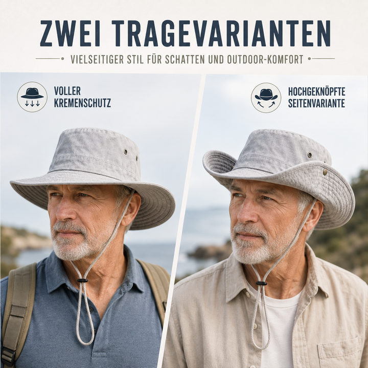 Blauer Unisex Hut, perfekt als Ganzjahreshut, Reisehut & stilvolle Kopfbedeckung.