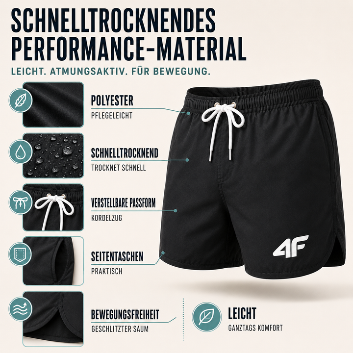 Kurze Herren Strandshorts, schnelltrocknend & vielseitig. Perfekt für Freizeit & Wassersport im Sommer.