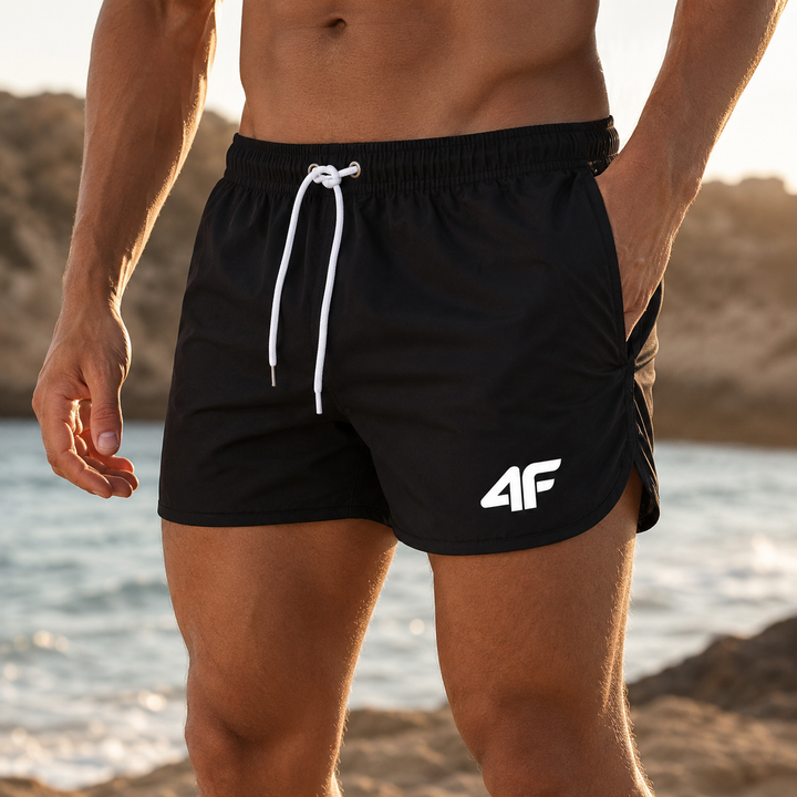 Stilvolle Herren Freizeithose kurz, atmungsaktiv & schnelltrocknend für den Strand.