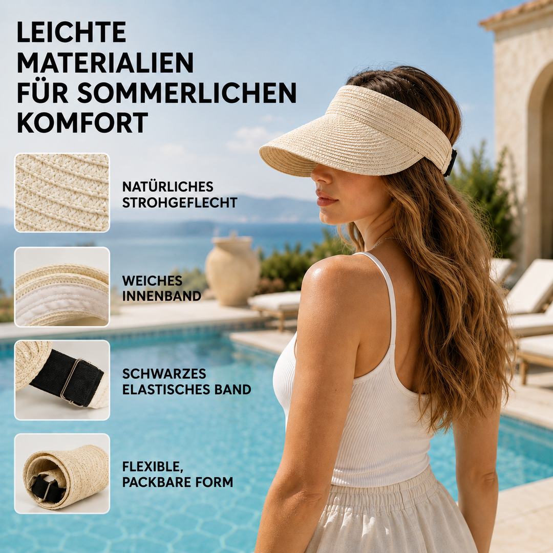 Eleganter Vandra Damen Sonnenschirm in Weiß, ideal für den Sommer.