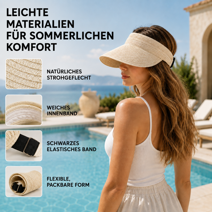 Eleganter Vandra Damen Sonnenschirm in Weiß, ideal für den Sommer.