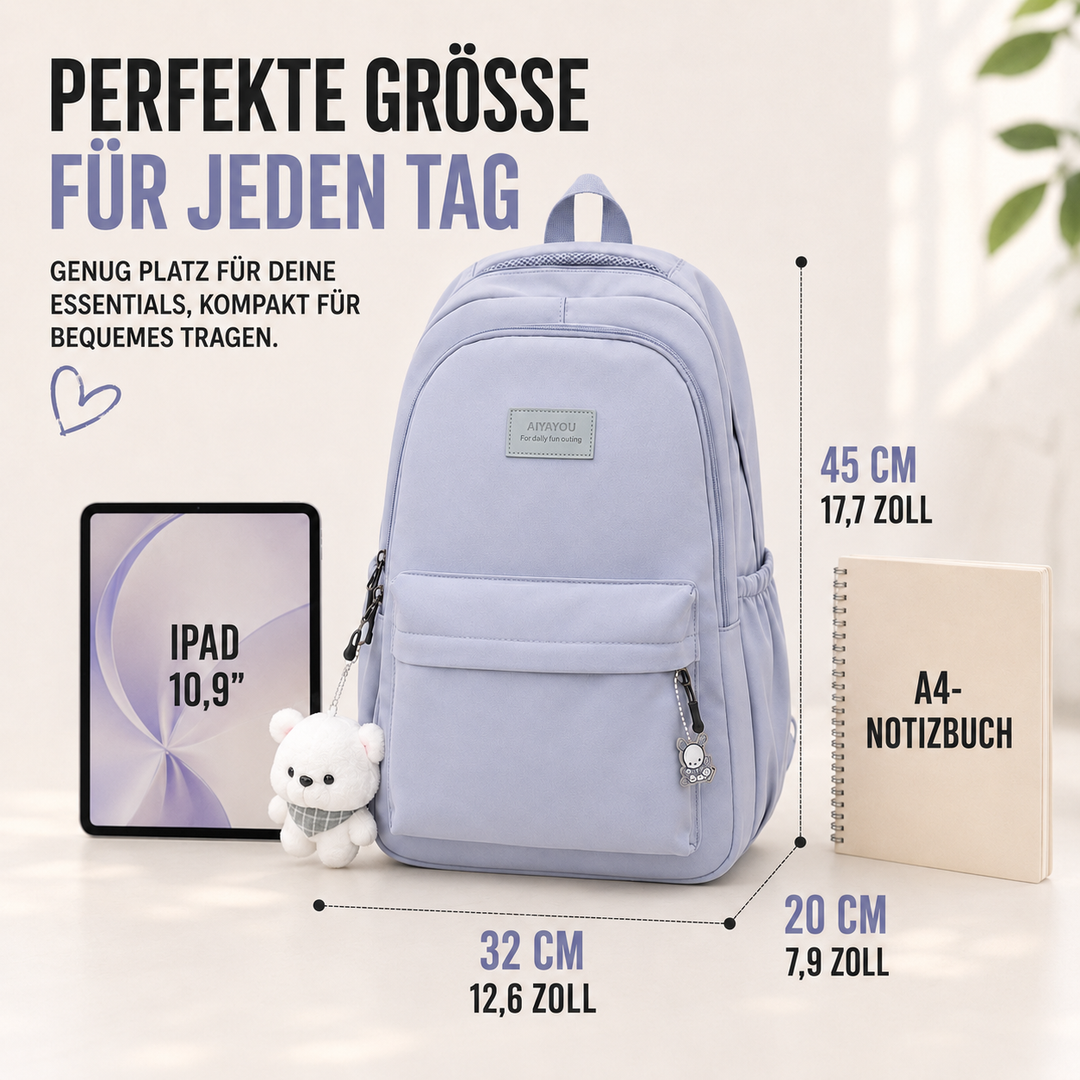 Moderner Unisex Rucksack, stilvoller Begleiter für Stadt & Büro, aus strapazierfähigem Nylon gefertigt.