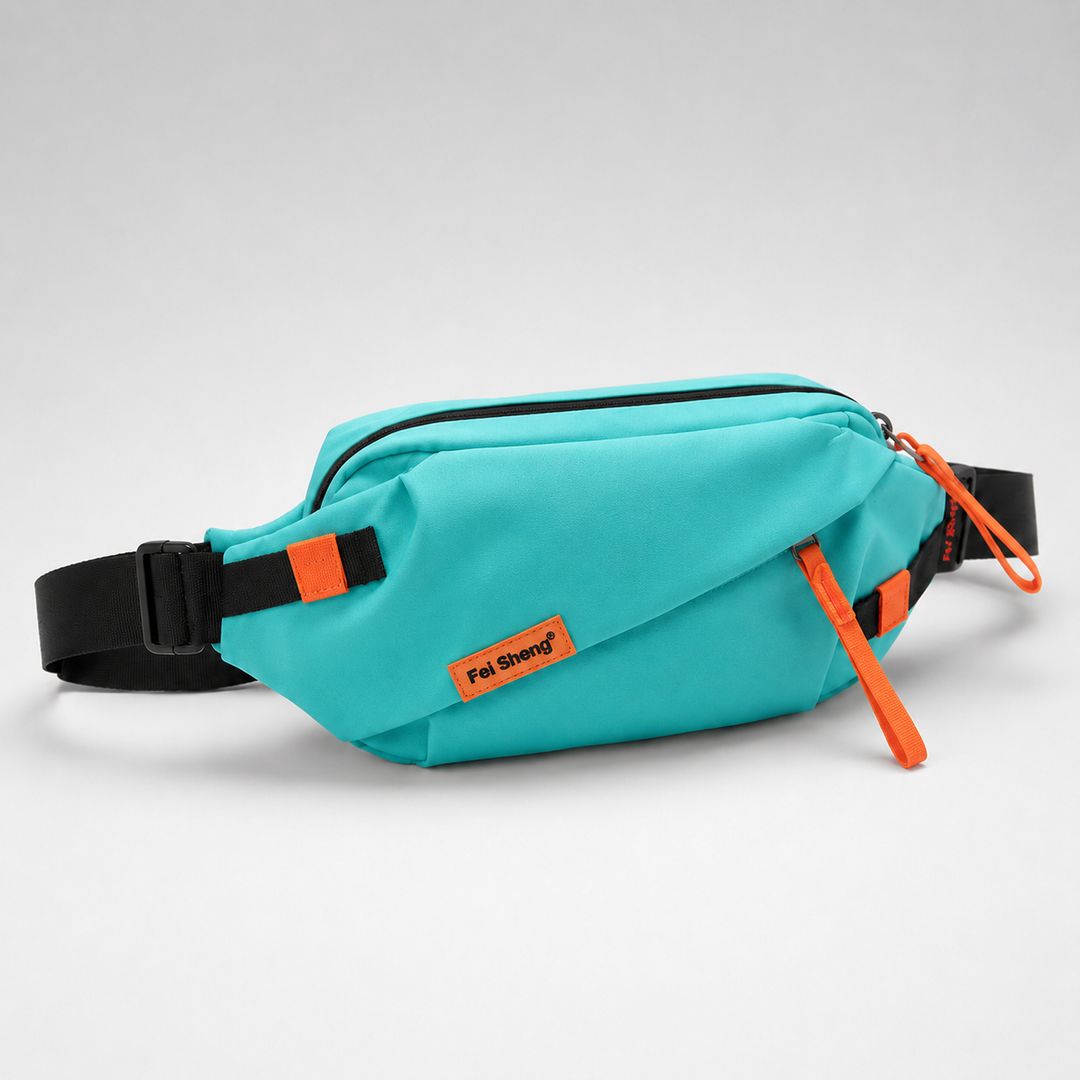 Vielseitige Brusttasche, unisex, aus leichtem Oxford, ideal für Wanderungen oder Stadtausflüge.