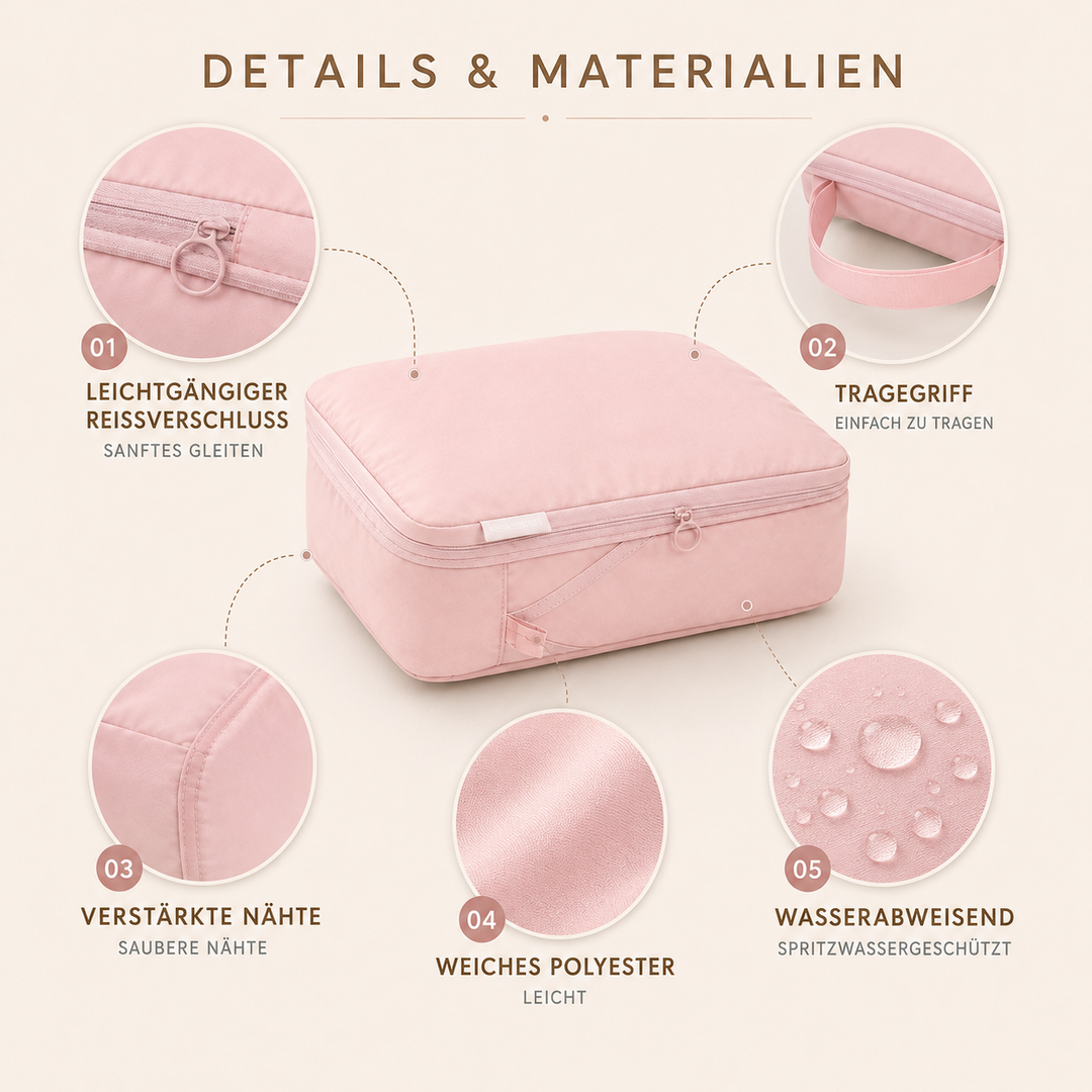 Reisezubehör: Praktische Taschen für den Koffer in Grau