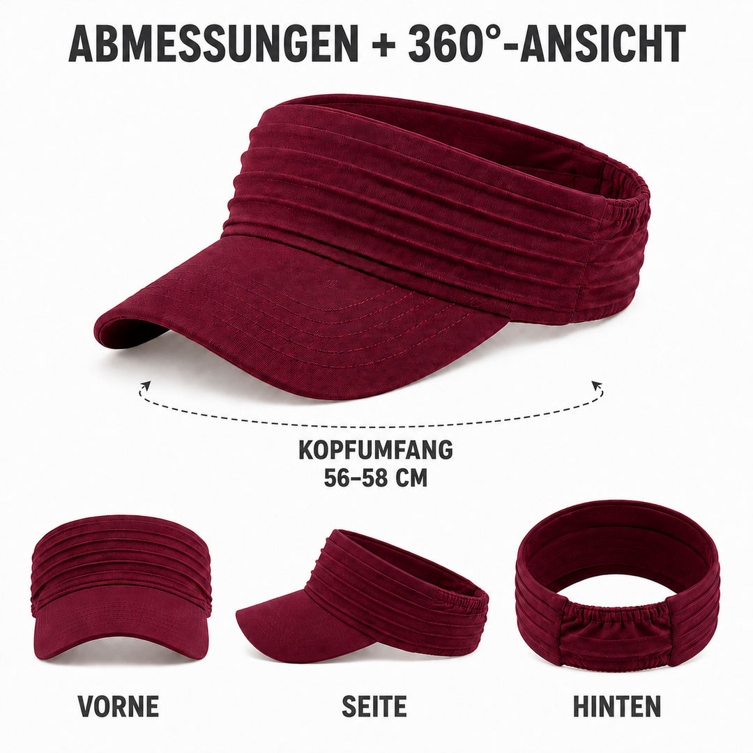 Atmungsaktives Sonnenvisier für Damen, ideal für Laufsport, Fitness und schweißtreibende Workouts im Sommer