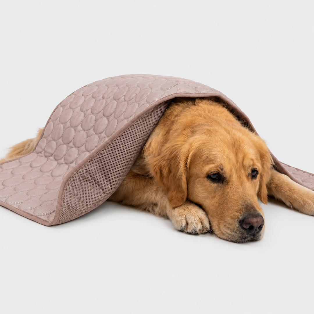Verschiedene Größen der Kühlmatte für Hunde & Katzen, von klein bis groß.