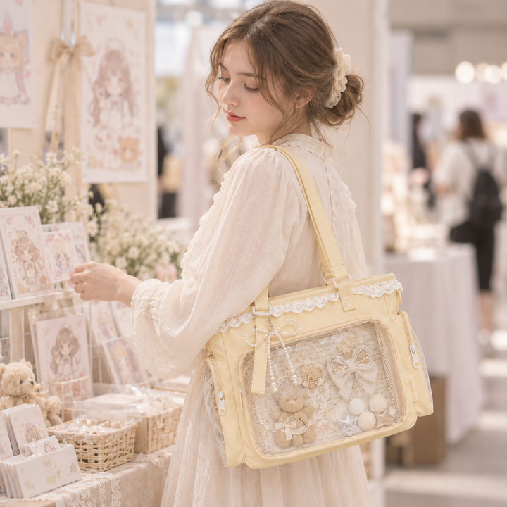 Japanische Display Tasche für Merchandise mit bequemen Tragegriffen