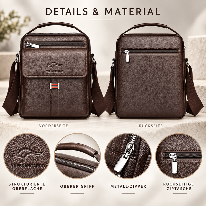 Kleine Crossbody Bag für Herren mit verstellbarem Schultergurt