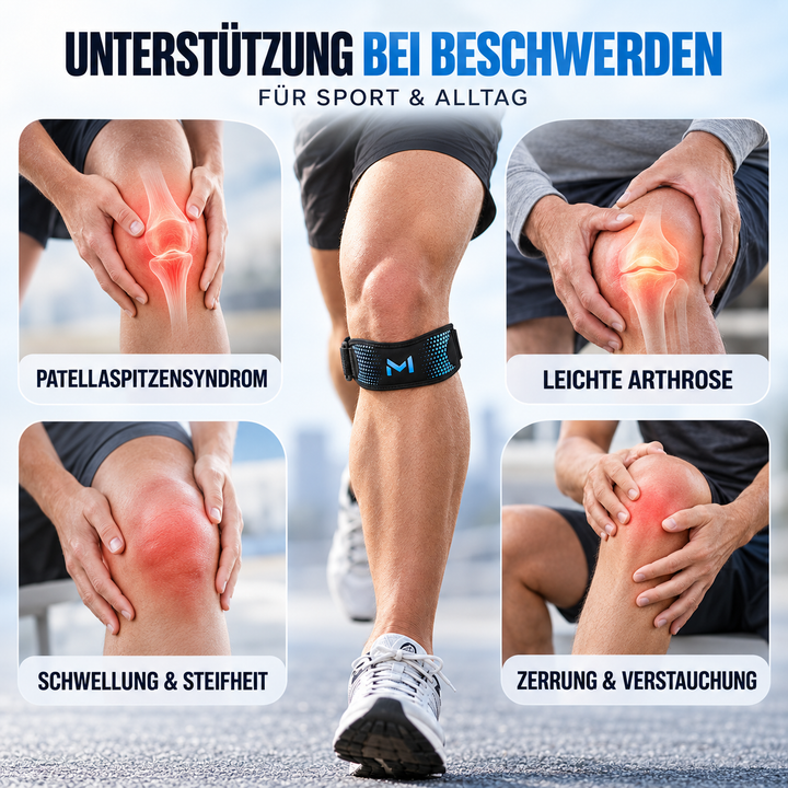 Kompression Kniebandage zur Linderung von Knieschmerzen beim Laufen