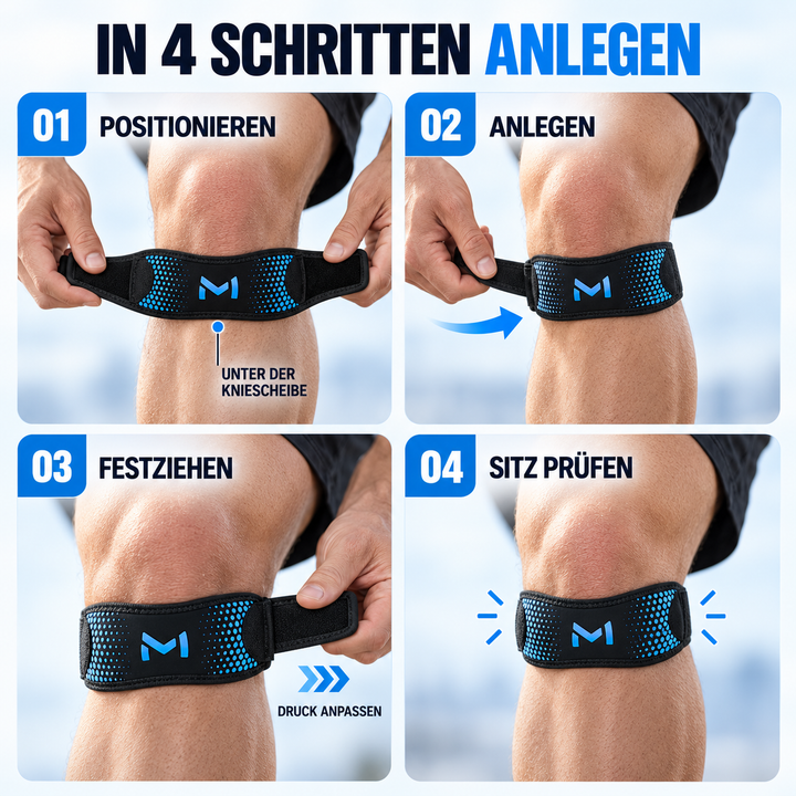 Sportzubehör Knie-Kompressionsstrumpf mit verstellbaren Riemen