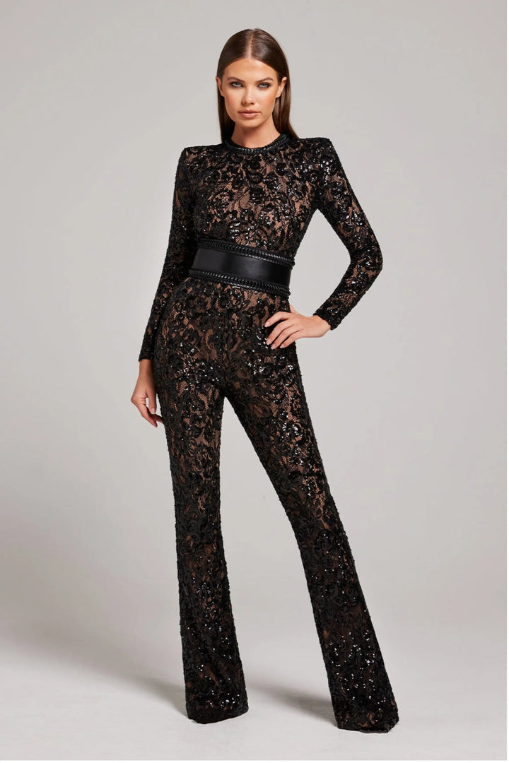 Figurbetonter Damen Bodysuit, klassisch & zeitlos. Ideal für Abendmode & festliche Anlässe.