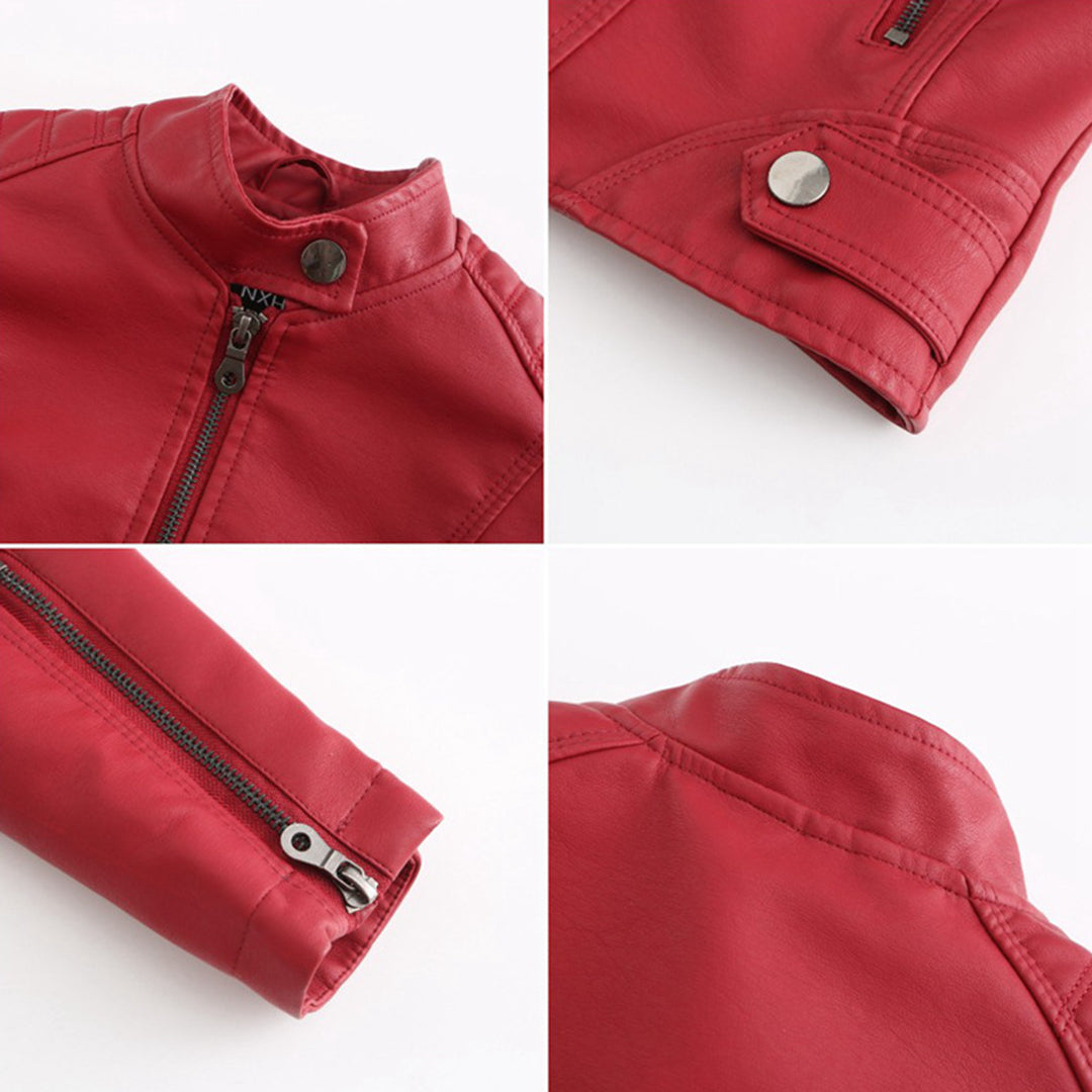 Modische lila Freizeitjacke für Damen mit Kragen in Nahaufnahme
