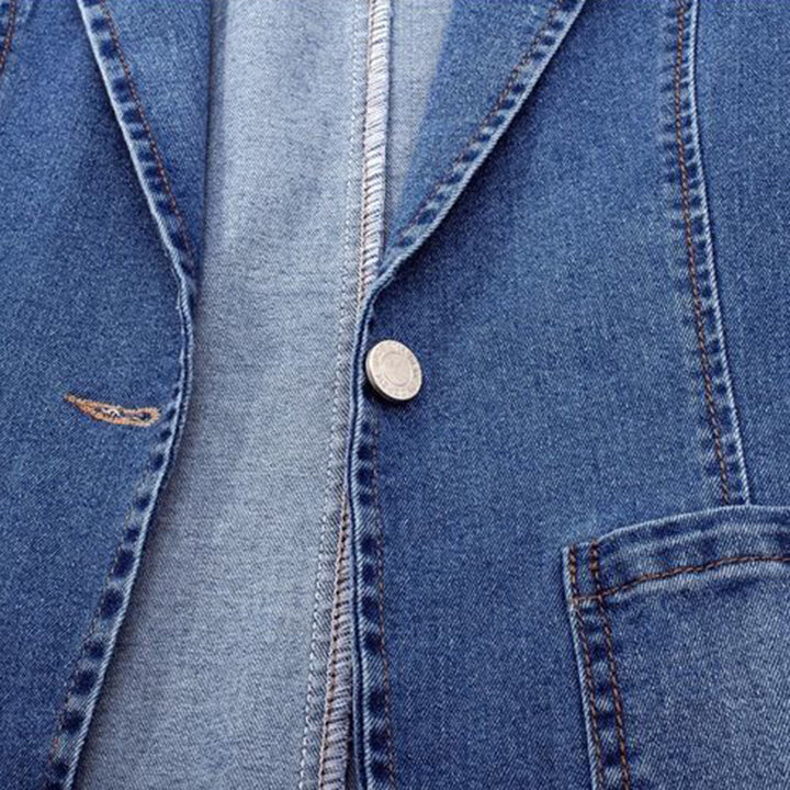 Damen-Denim-Blazer mit Thermofutter für Eleganz
