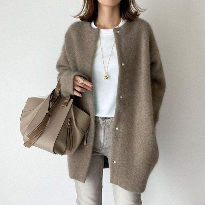 Damen-Strickjacke mit Taschen und elegantem Design