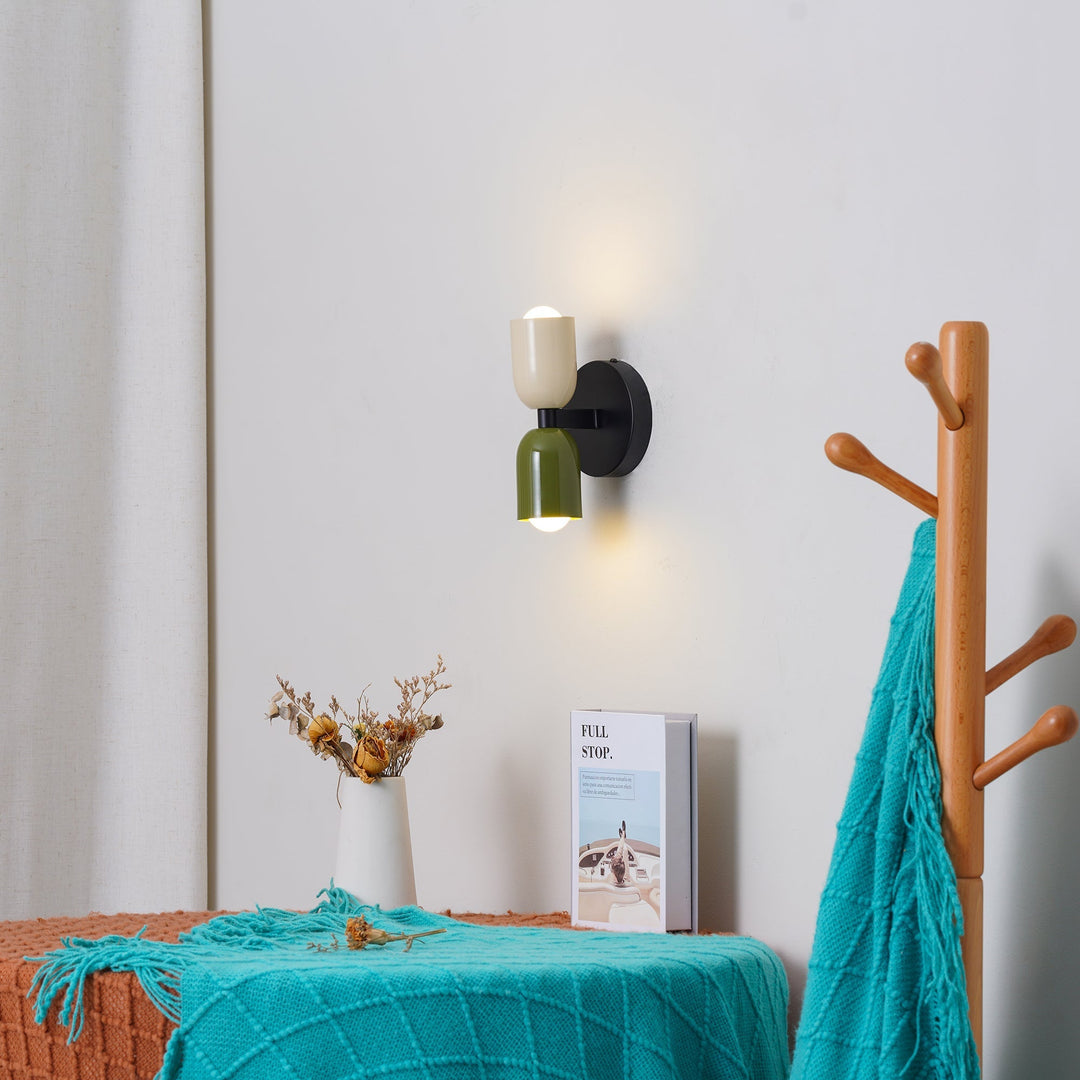 Vintage Doppelkopf Wandlampe für kreative Heimdekoration