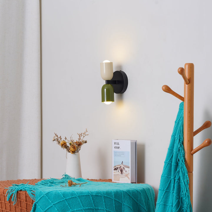 Vintage Doppelkopf Wandlampe für kreative Heimdekoration