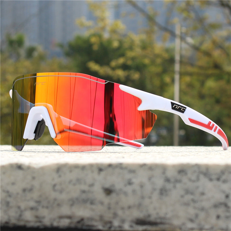 Herren Sport Sonnenbrille in Weiß für Outdoor-Aktivitäten