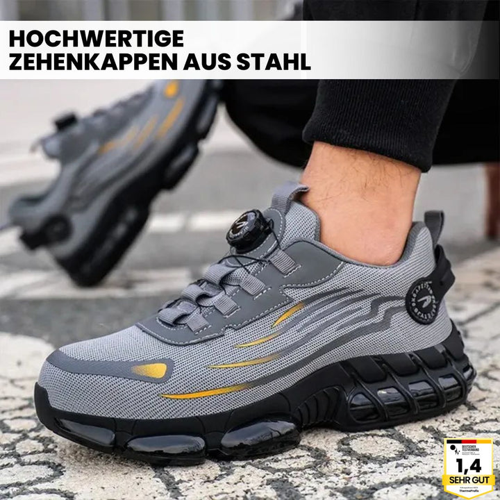 Herren Sicherheitsschuhe in Schwarz, perfekt für anspruchsvolle Tätigkeiten.