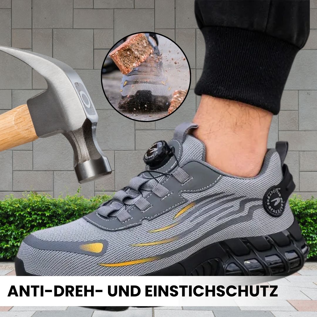 Herren Sicherheitsschuhe in Grau, bieten optimalen Schutz und modernen Stil.