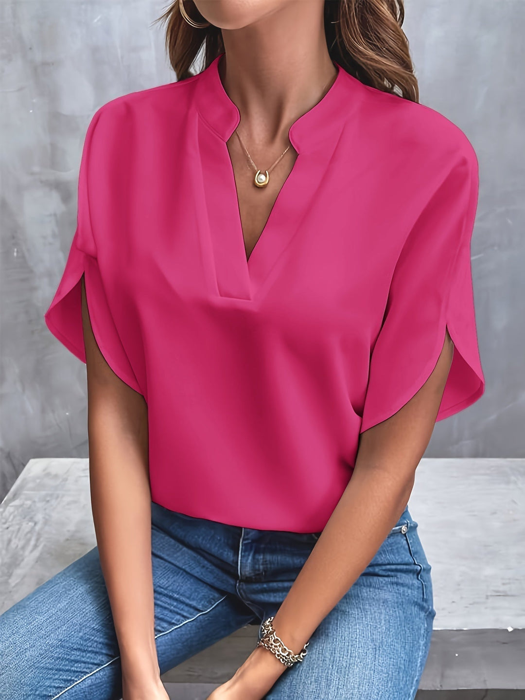 Damen Bluse elegant in Gelb