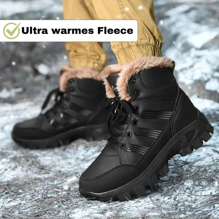 Rutschfeste Damen Winterstiefel mit warmer Fütterung, perfekt für Schnee und eisige Wege.