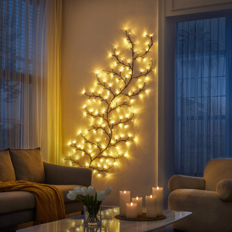 Glitzernde Weidenlampe für Zuhause – Elegante Beleuchtung