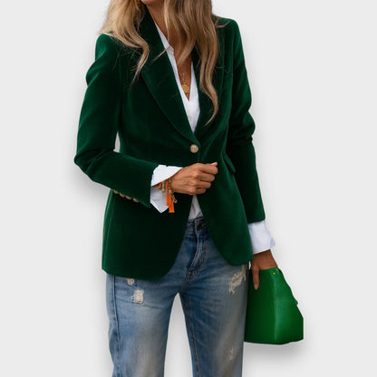 Damenblazer in Rot, elegante Langarm Jacke für festliche Anlässe
