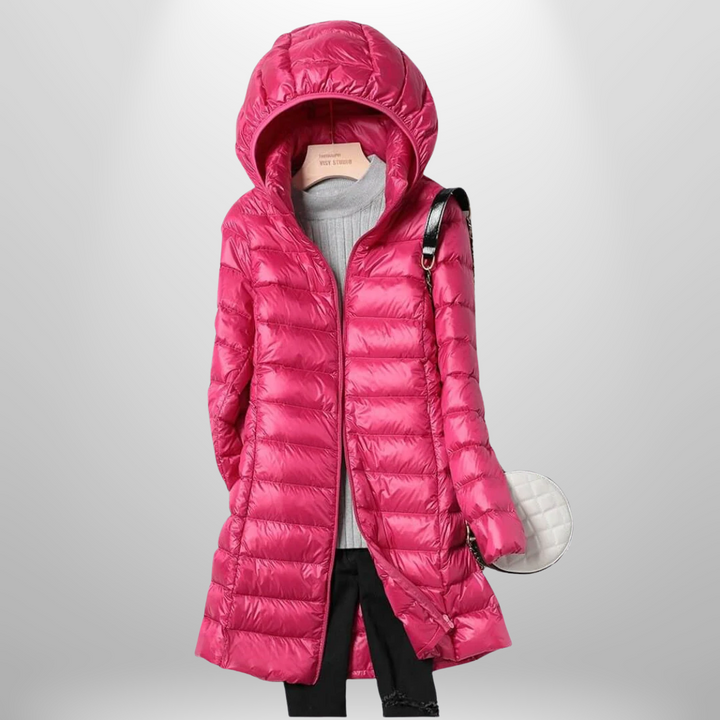 Warme, ultraleichte Damenjacke in elegantem Design. Winddicht & komfortabel für jede Gelegenheit.