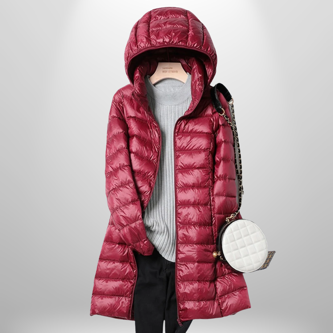 Trendige Damen Ultraleichtjacke, perfekt für den Übergang. Bequem, stilvoll und sehr vielseitig.