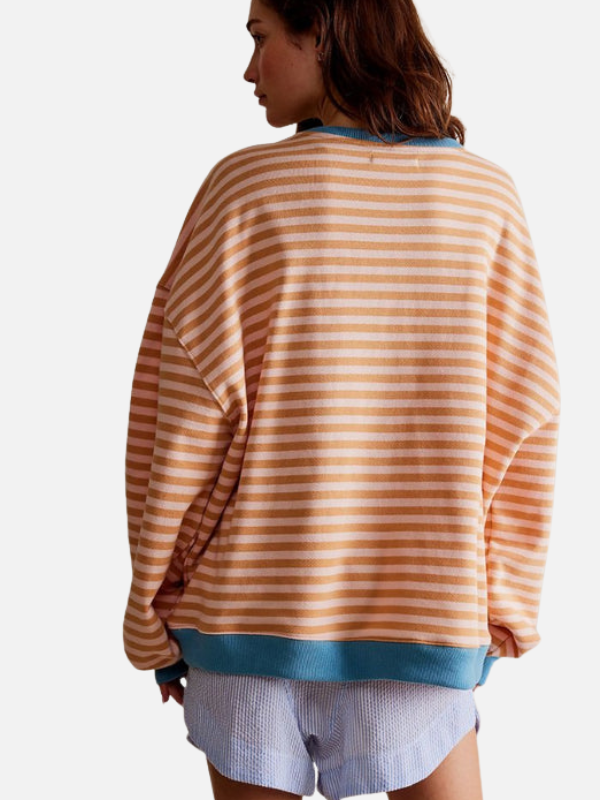 Stilvolles Oversized Sweatshirt mit Streifen für Damen im Trend