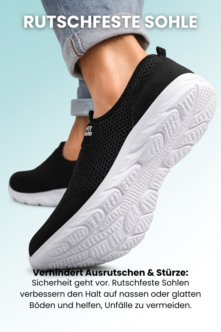 Moderne Herren Slip-On Sneaker, atmungsaktiv, leicht & flexibel. Bequeme Alltagsschuhe, auch als Sommerschuhe.